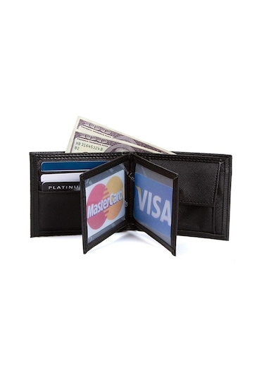 Tuldar Erkek Deri Bozuk Para Hazneli Kartlık Ve Cüzdan Tul103 Siyah