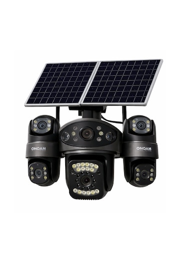 4 Kameralı Çift Solar Panelli Sim Kartlı Gece Görüşlü Aov Güvenlik Kamerası
