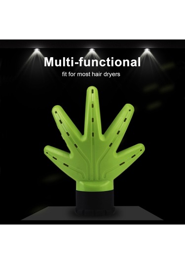 Reedark Yeşil El Şekilli Saç Kurutma Kapağı - Saçın Sağlığını Korur, Hızlı Ve Düzenli Kurutma, Friz'i Azaltır, Çoğu Kurutucuya Uygun