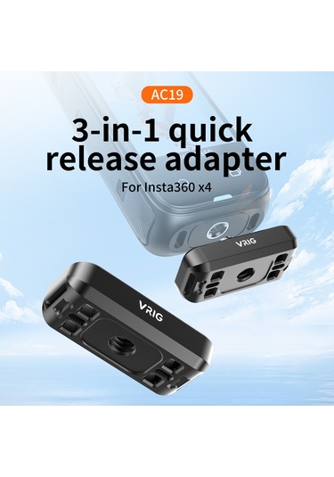 Springsun Vrıg Ac19 3'ü 1 Arada Manyetik Hızlı Çıkarma Adaptörü Tabanı Kamera Tripod Montajı Hızlı Çıkarma Montajı Insta360 X4 İçin Yedek