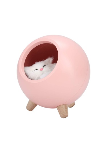 Gece Işığı, Sevimli Kedi Gece Işığı, Otomatik Kapalı İşlevli Enerji Tasarruflu Yumuşak Gece Işığı 5.90-ros Soğuk Beyaz