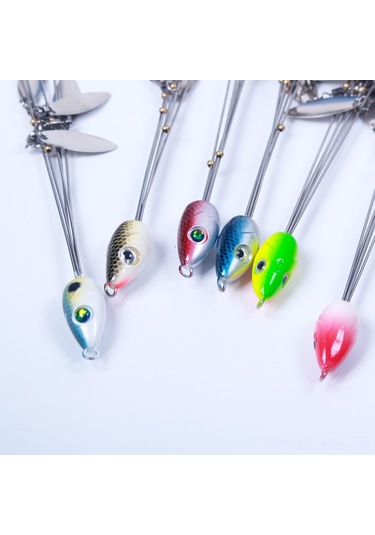 Reedark Lonsan Yeni Alabama Köyü Seti: Liderli Çengel, Yabancı Yem Ve Aksesuarlar - Deniz Ve Göl Balıkçılığı İçin Tam Zirve Sarı Ağ Desenli, 21.5cm, 17g