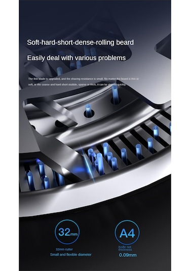 Elektrikli Tıraş Makinesi Usb Şarj Edilebilir Dijital Ekranlı Mini Seyahat Tıraş Makinesi, A