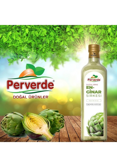 Perverde Enginar Sirkesi Cam 500 ML