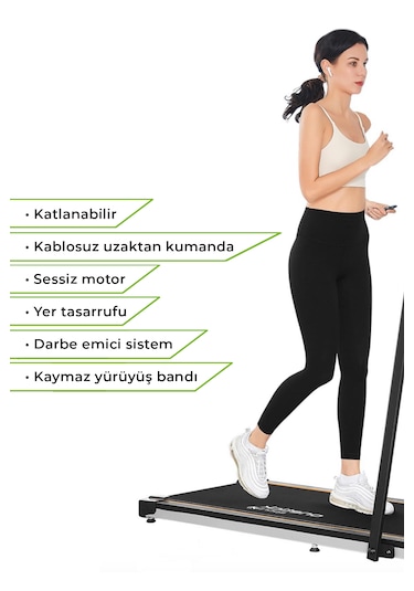 Onetick Sports Bluetoothlu Uzaktan Kumandalı Portatif Yürüme ve Koşu Bantı