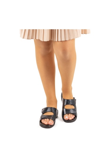 Mix Brand Kadın Hakiki Deri Değişebilen Tabanlıklı Anatomik Terlik Lacivert