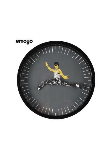 Geeroyoo Çapraz Sınır Yeni Bruce Lee Tasarımı Sessiz Duvar Saati - Modern Dekor Ve Konfor İçin İdeal Çok Renki