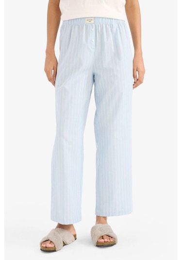 DeFacto Uzun Boy Poplin Pijama Altı-Fall in Love E7653AX25SPBE768