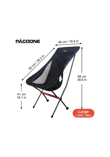 Dashanshop Pacoone Ultra Hafif Katlanır Sandalye Küçük Sandalye Alüminyum Alaşımlı Kamp Plaj Piknik İçin Altın