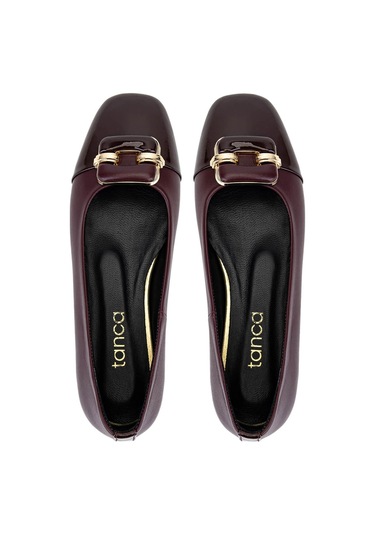 Tamer Tanca Kadın Hakiki Deri Bordo Babet Ayakkabı 1036 8027 Bn Ayk Sk25-26 Brd Dr/brd Rgn Bordo