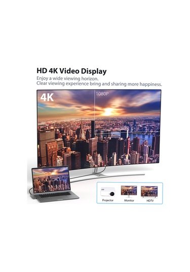 Springsun Usb-c Hub Alüminyum Alaşımlı 7'si 1 Arada Çoklu Bağlantı Noktalı Hub