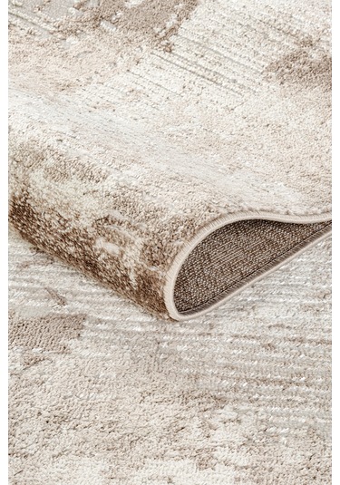 Bej Modern Dokuma Halı Premium Kalitede, Yumuşak Dokulu Salon Ve Mutfak Kullanımı İçin Bej