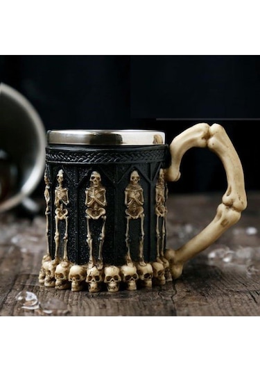 Kuru Kafa İskelet Tasarım Kupa Bardak