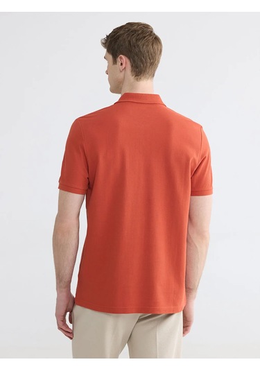 Lc Waikiki Turuncu Polo Yaka Pike Erkek Tişört