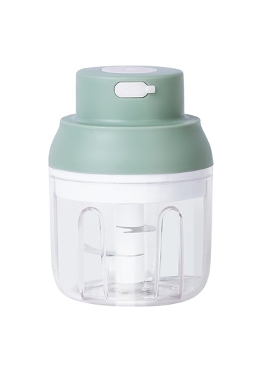 Xindoker Usb Şarjlı Yeşil Taşınabilir Elektrikli Mutfak Robotu - Sebze, Meyve, Et Doğrayıcı