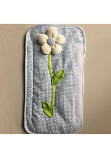 Flyeer 2 Adet Pastoral Çiçek Puantiyeli Kapı/buzdolabı Kulp Kılıfı Buzdolabı Kapı Kolu Eldiven Ev Dekor Mutfak Aksesuarları Mavi