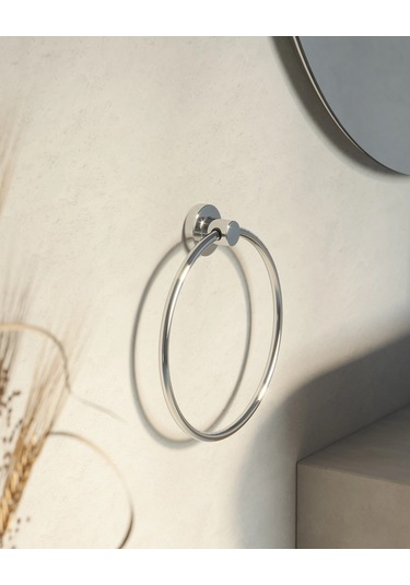 Tecno Havluluk, Yuvarlak, 21 Cm - Krom Krom