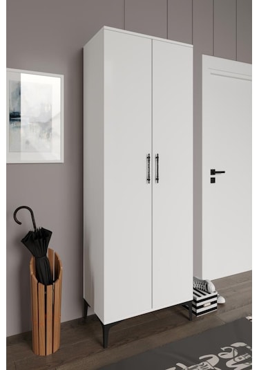 Plain Metal Ayak Metal Kulp Pla2200 Ayakkabılık Mutfak Dolabı Banyo Dolabı Balkon Dolabı Kiler Dolabı Çok Amaçlı Dolap Beyaz