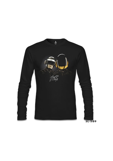 Daft Punk Siyah Erkek Sweatshirt
