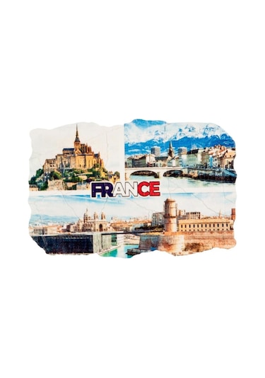 Fransa Temalı Fresco Magnet