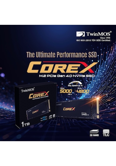 Twinmos 1tb Corex Nvme Gen4 M.2 Ssd 5000mb Okuma / 4800mb Yazma Nvcx1tbg42280