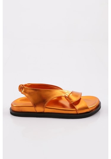 Dgn 3040 Kadin Çapraz Bantli Sandalet 3040-2261-R13813 Turuncu
