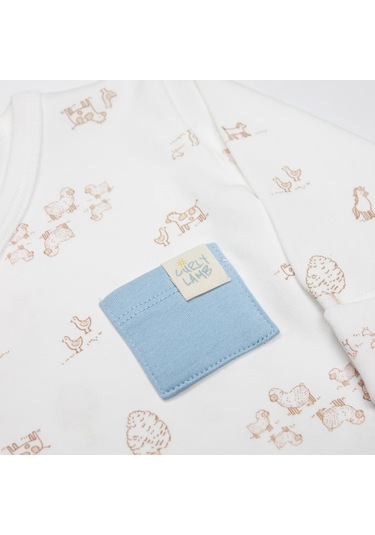 Bistyle Curly Lamb 3'lü Zıbın Takımı 13107 Bej Ekru Çok Renkli