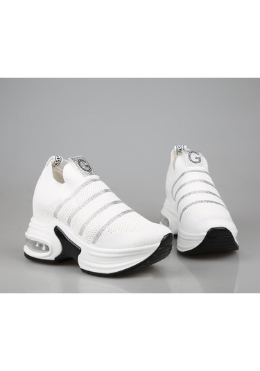 Guja 24y300-4 Dolgu Topuk Beyaz Kadın Sneakers Beyaz