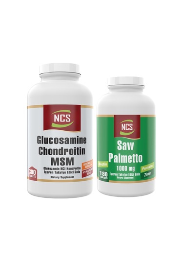 Ncs Saw Palmetto 180 Tablet + Ncs Glucosamine Chondroitin Msm 300 Tablet