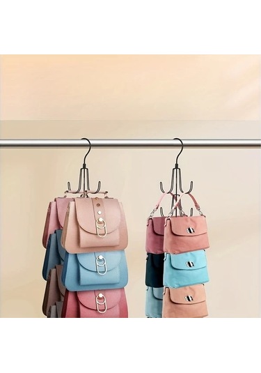 Dashanshop Siyah 1 Adet Çok Katlı Çanta Askısı Kaktüs Tasarımı Dayanıklı Dolap Organizatörü siyah