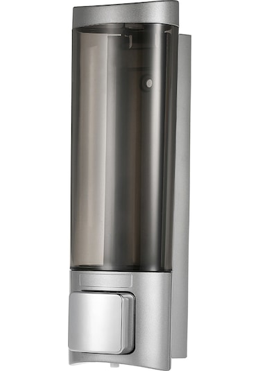 Yifomall Duvar Tipi Manuel Sabunluk - 200ml Şampuan & Duş Jeli Dispanseri, Vidalı & Yapışkanlı Montaj Gümüş Gümüş