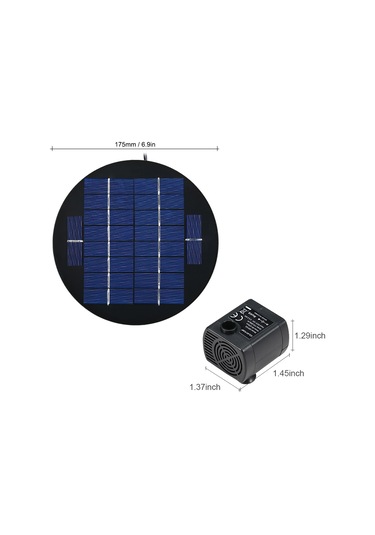 Lemestar Güneş Enerjili 9v 3w Sürekli Akışlı Mıknatısli Pompa - Bahçe, Manzaralı Su Özellikli Küçük Fırtına, Ip68 Su Geçirmez Qr-sr09c