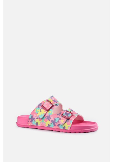 Vicco Gibli Iı Baskılı Kız Çocuk Fuşya Terlik Fuşya