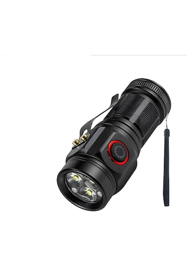 Cevval Ld14 15w Metal Gövdeli 5 Modlu Şarjlı Mini El Cep Feneri Siyah