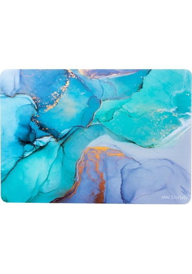 Huawei Matebook D14 Kılıf Uyumlu 2019-2020-2021-2022 Yılı İle Uyumlu Marble Kılıf Açık Yeşil