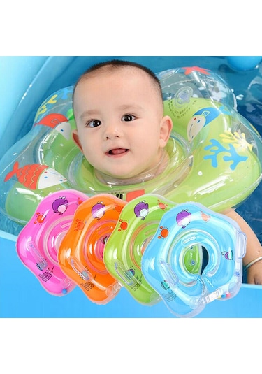 Moveevo Bebek Yüzme Halkası - Pvc Malzeme, Ayarlanabilir, Taşınabilir Ve Güvenli 1-18 Aylık Yeşil