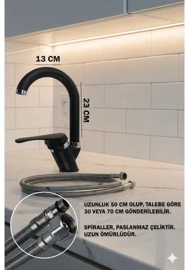 02-44 Lavabo Banyo Bataryası Robot Duş Takımı Musluk Armatür Siyah Beyaz Krom Gold Renkler Siyah - Krom