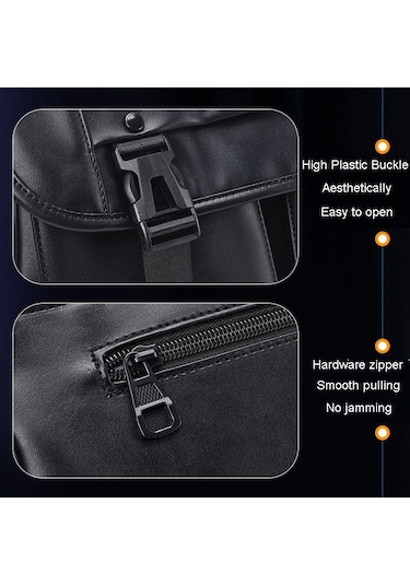 Sones Weıxıer D269 İş Gündelik Erkek Haberci Çantası Büyük Kapasiteli İş Giyim Fonksiyonel Çapraz Çantalar Siyah