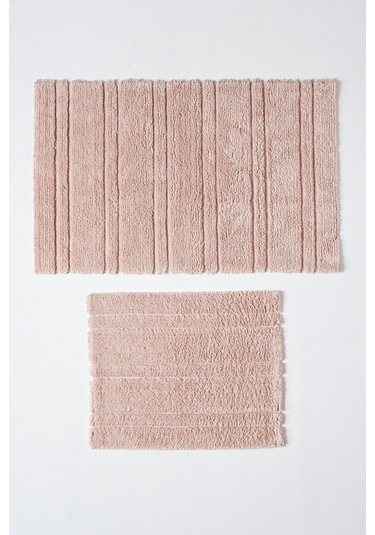 Doquhome Pera Banyo Paspası Pudra 60x100cm Pudra