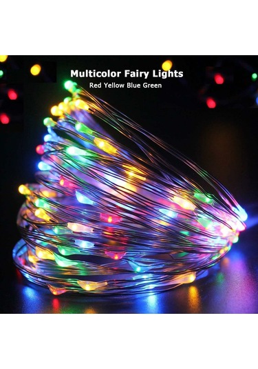 Padalink Güneş Enerjili Bahçe Işığı - 10m 100led Çok Renkli, Ip65 Su Geçirmez, 8 Modlu, 600mah Pil, Bahçe/patio/parti Dekorasyonu Gümüş