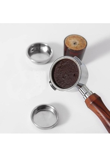 Fortunelane Kahve Makinesi Filtre Sepeti - Paslanmaz Çelik 51mm Baskılı Kahve Filtresi, Gümüş Etkisiyle Lezzeti Artırır, Dayanıkl Gümüş