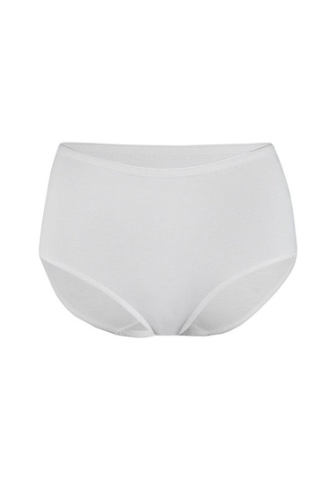 12 Adet Yıldız Bayan Likralı Yüksek Bel Külot Ekru 3748