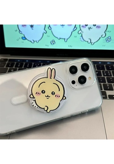 Goldenqian Ins Kore Sevimli Komik Karikatür Magsafe Manyetik Telefon Tutma Tok Standı Iphone 16 S25 Kablosuz Şarj Kutusu Katlanabilir Tutucu B B
