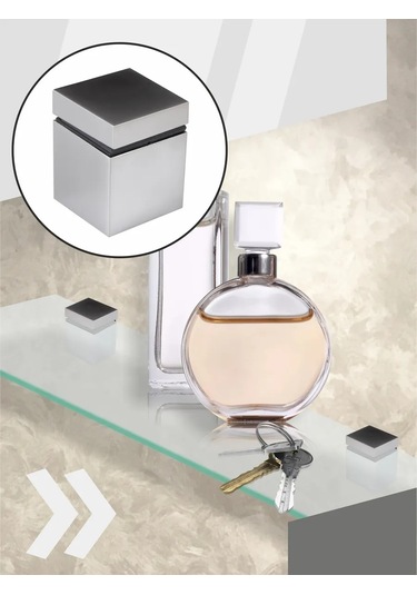 Centr Mebel'noj Furnitury 2 Adet Mat Krom Mobilya Raf Tutucu 247998790 Siyah