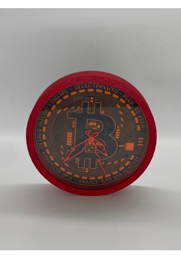 Bitcoin Temalı, Siyah Kasa, Şık Duvar Saati Siyah