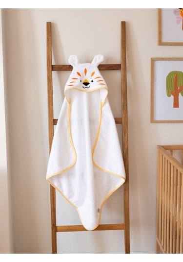 %100 Pamuk Kutulu Hediye Yenidoğan/bebek Bornoz Seti 4 Parça / Kelebek Kar Beyaz