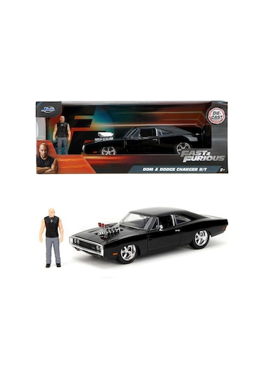 Jada 1/24 Fast & Furious 1970 Dodge Charger Dom Figürü İle Birlikte