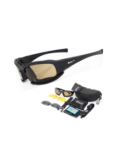 Yaozixa X7 Daisy Tactical Güneş Gözlüğü - Polarize Lensli Motosiklet, Bisiklet Turları İçin Rüzgar, Kum Ve Darbe Koruyucu Çok Renkli