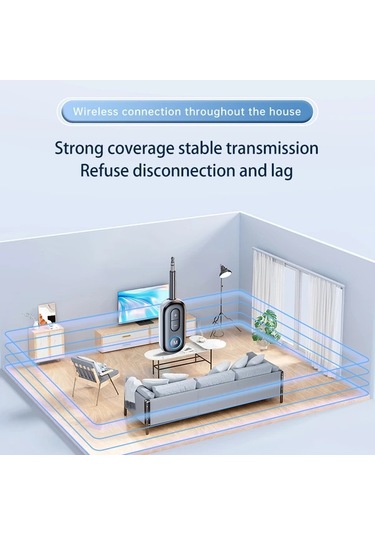 Honeybeeshop Araba Kablosuz Adaptör Tv Bilgisayar Uçak Fitness İçin Kablosuz Müzik Alıcısı Beyaz Hoparlör