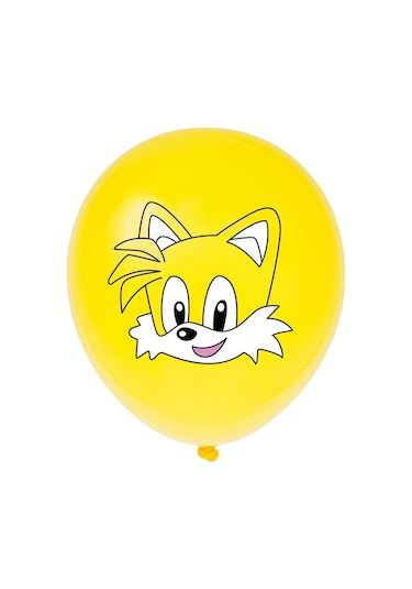 Sonic The Hedgehog Temalı Doğum Günü Partisi Dekorasyon Balonları Afiş Pasta Süsü Davetiye Kartı Seti Diğer